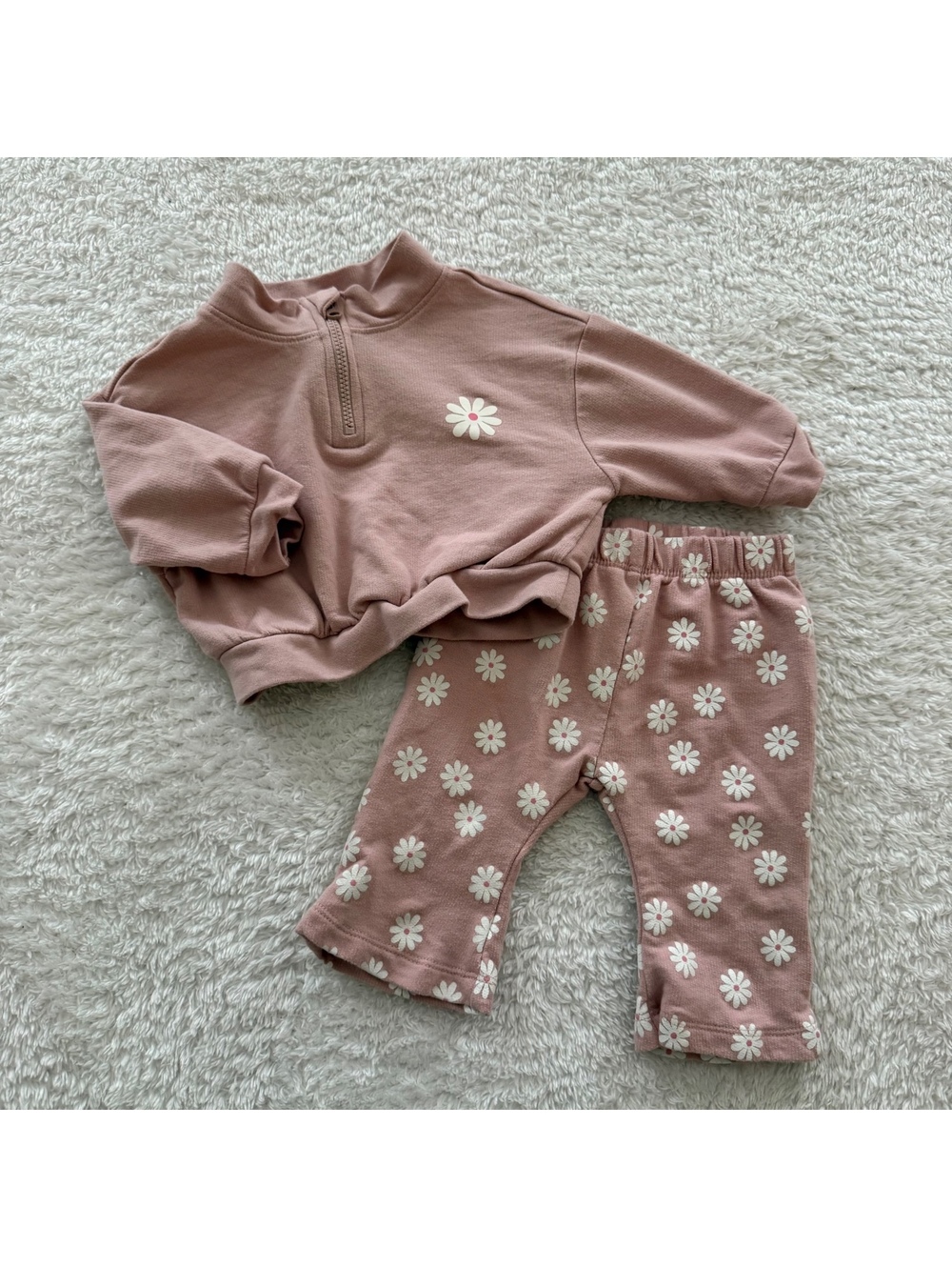 0-3m Pink Daisies Set